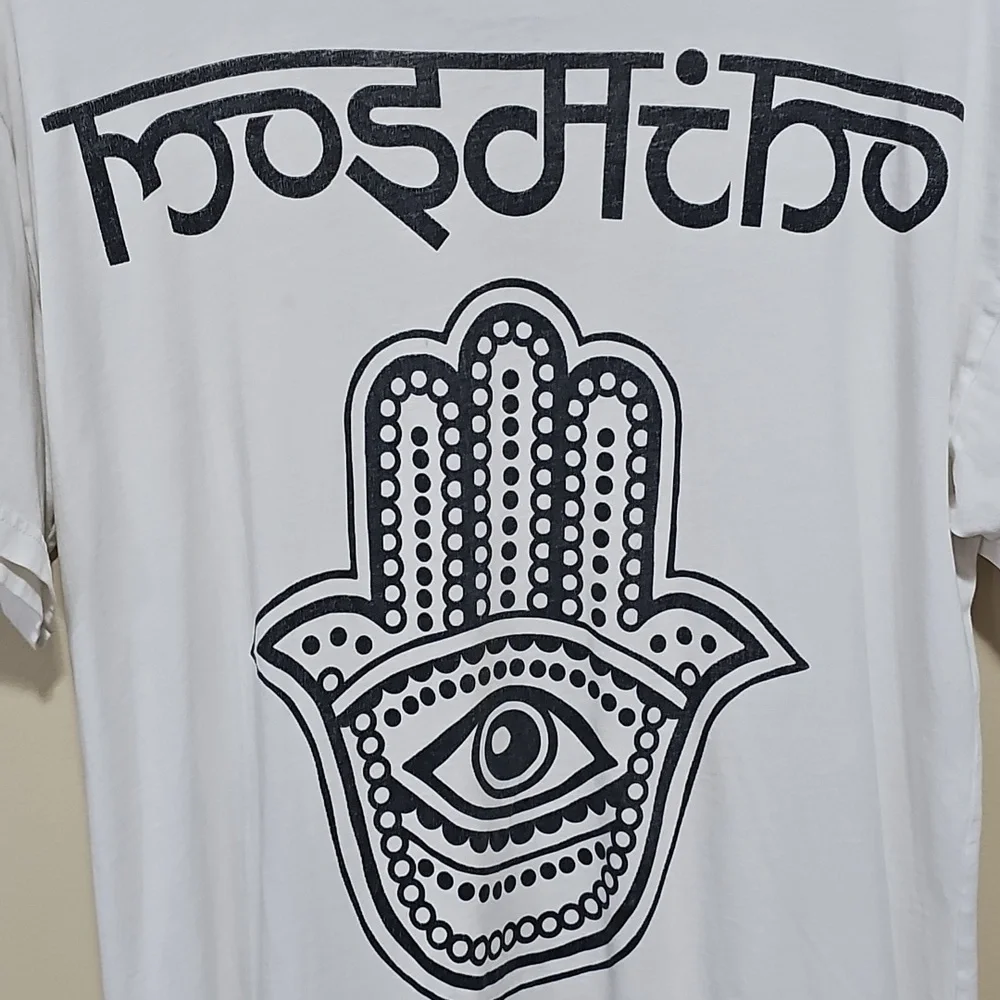 Moschino White and Black Graphic Tee - Picture 2 of 10